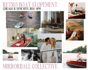 Retro Boat & City Elopement Chicago June 10th